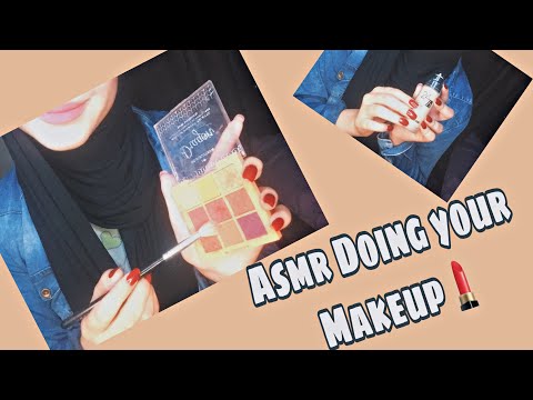 Arabic ASMR Doing your makeup/ اعملك مكياج للعرس *همس* 🌸💄(فكر