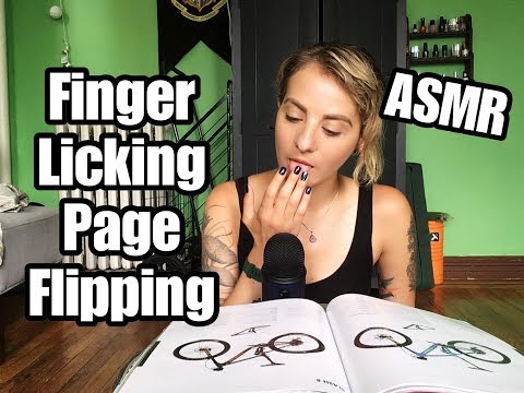 ASMR || Finger Licking & Page Flipping (soft spoken)