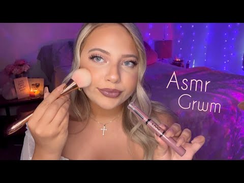Asmr Doing My Makeup | Summer Glam w/ Bold Lip 💕(mostly drug store)
