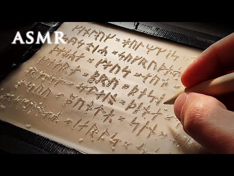 ASMR Runes Carving on Wax Tablet | Old Norse Viking Language 1 hour