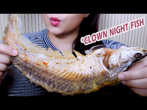 ASMR Fried featherback fish , Satisfying EATING SOUNDS | LINH-ASMR