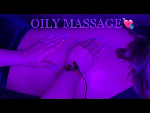 mesmerizing oil massage (LONG NAILS ASMR❤️‍🔥)