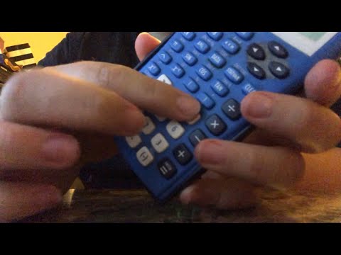 ASMR pressing buttons on calculators