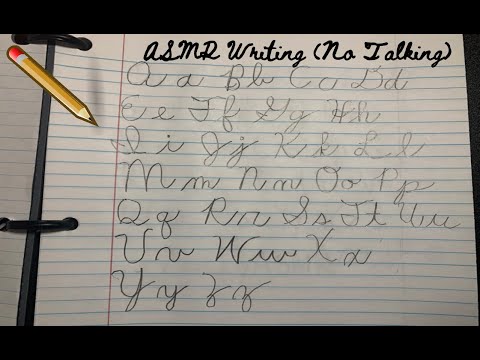 ASMR Writing the Alphabet in Cursive and Print (No Talking)