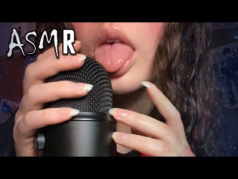 ASMR | Close Up Eating My Blue Yeti ( mouth sounds directly on the mic, breathy, vaseline + )