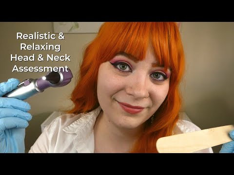 ASMR 🩺 Realistic & Relaxing Head and Neck Assessment 🌟 | Soft Spoken Medical RP