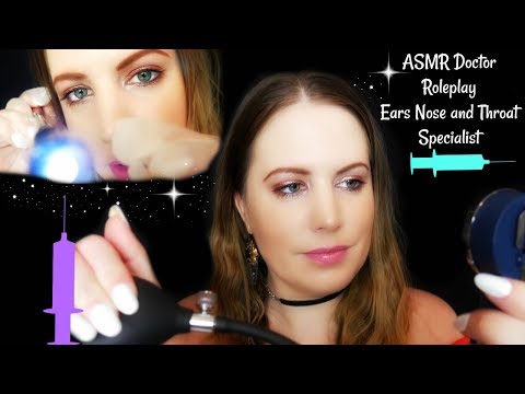 ASMR Doctor Roleplay ❤️Ears Nose & Throat Specialist [ENT]❤️ ear to ear whisper / close up attention
