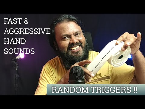 Fast & Aggressive ASMR Hand Sounds And Random Triggers