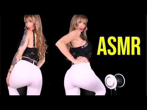 ASMR White Jeans Fabric Sounds 🔥 Leather Belt and Clothing Sounds to relax and for strong Tingles