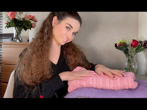 Cozy sweaters ASMR Try On, Whispering before bed time