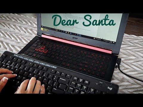 ASMR | Typing a Letter to 🎅 | Whispers | Typing Sounds | Super Relaxing and Tingly