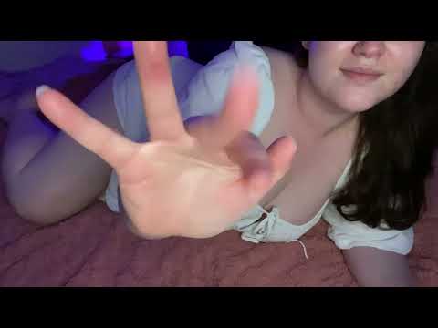 ASMR Gum Chewing, Blowing Bubbles, Mouth Sounds, Hand Movements