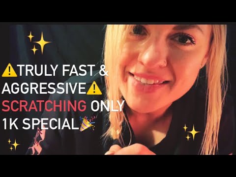 💥ASMR Fast & Aggressive Scratching ONLY // 1k Tingle Special ✨ // Lofi Triggers for Sleep 💤