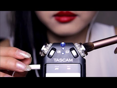 ASMR (TASCAM Triggers) Ear Brushing, Ear Tapping, Nails Tapping