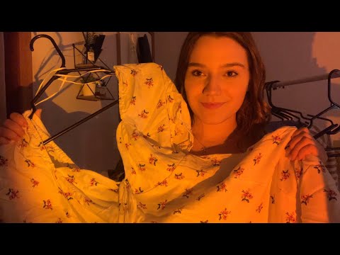 ASMR ROLEPLAY || Store owner sells you summer attire || Fabric, spraying and whispering ||