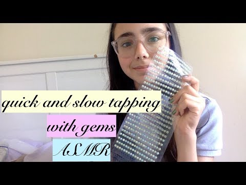 quick and slow tapping with gems ASMR