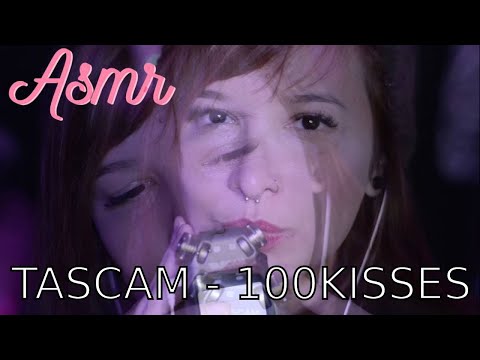 ASMR - 100 KISSES em camadas e no talking (TASCAM)