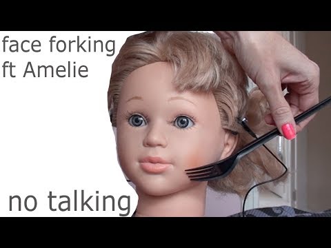 asmr mannequin forking-no talking.