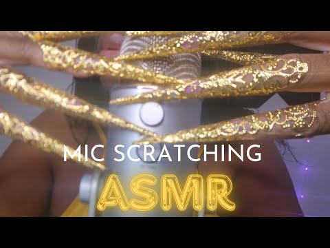 Tingly Mic Scratching with Metal Nails, No talking