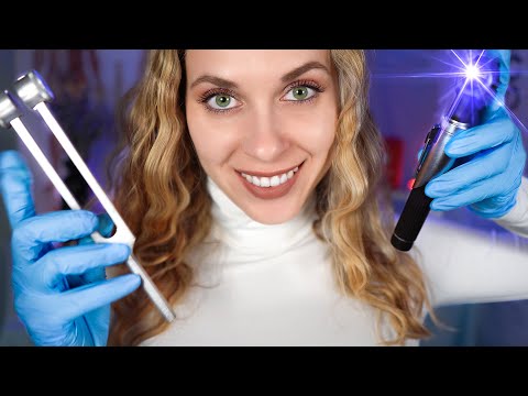 ASMR Unclogging your EARS, otoscope, 👂 Ear Exam & Cleaning, tuning fork, Roleplay for SLEEP