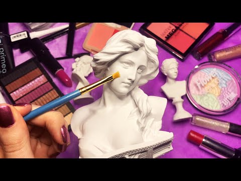 ASMR Applying Makeup on Statues (Whispered)