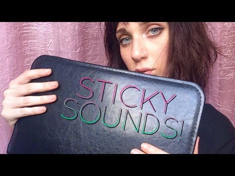 Sticky Leather Sounds || ASMR || Tapping, Scratching, Stroking (No Talking)