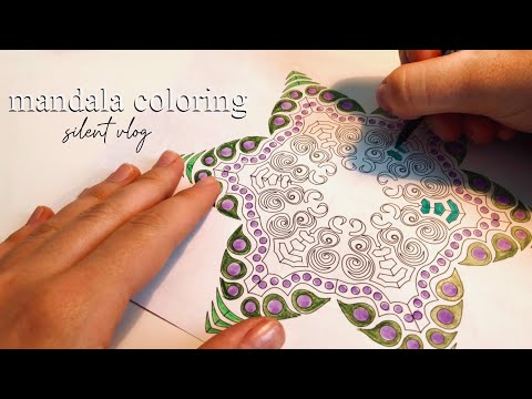 [ASMR] mandala coloring 🎨 silent vlog (german/deutsch)