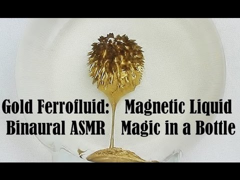 Oddly Satisfying Binaural ASMR: Gold Ferrofluid Magnetic Liquid Magic