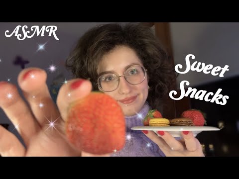 ASMR Romantic Valentine's Snack💗 Macrons, Strawberries, and More!