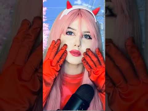 🌙 ASMR anime cosplay Zero Two 💗 my face is plastic (full on my channel)