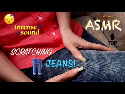 🎧 intense and tingly ASMR: ✶ SCRATCHING JEANS! 👖 👂 ear-to-ear! * ↬ SHARPENED natural nails! ↫ ✦