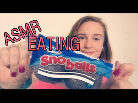 ASMR/ Eating snoballs!! VERY CHEWY💕