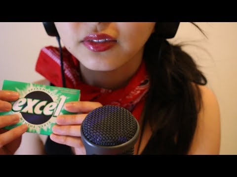 ASMR Gum Chewing Sounds / Little Soft Whispers/Rambles