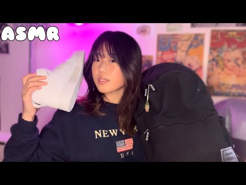 Back to School ASMR: shopping haul, what’s in my backpack, whispered rambling