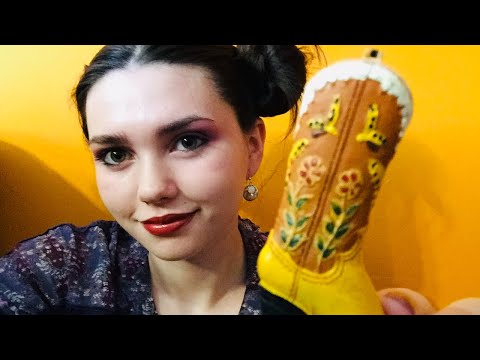 ASMR Tingly Up Close Whispers  | Miniature Cowboy Boots