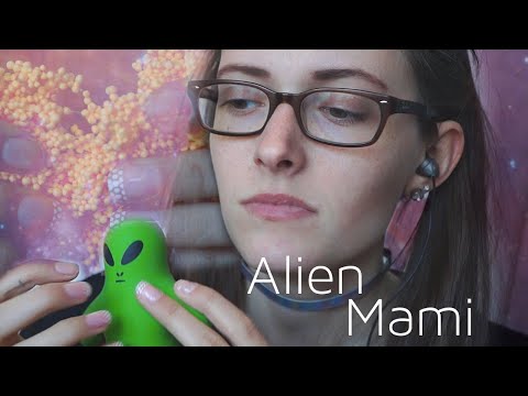 ASMR Alien Mami tapping, floam, gentle reading
