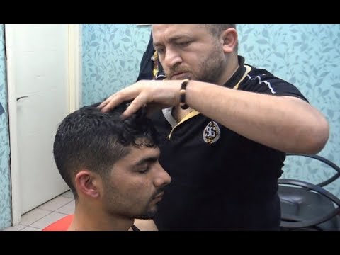 ASMR=TURKISH BARBER MASSAGE=HARD MASSAGE=NECK CRACK=head back arm face massage=KAFA SIRT KOL MASAJI