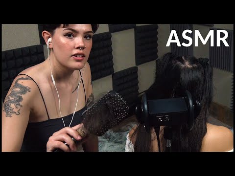 (ASMR) Hair Sounds / Fast - Slow / Relaxing Triggers - Bella and Muna Collab! - The ASMR Collection