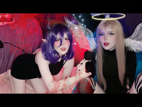 ♡ ASMR: Your Angel & Demon Relaxing You ♡