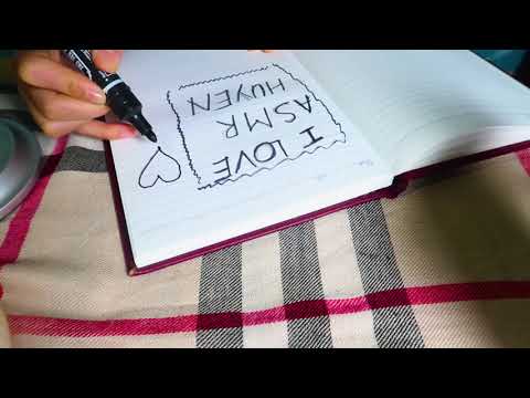 ASMR Writing Sounds Treatment Of Insomnia ( Pen & Pencil Sounds)| ASMR Huyen