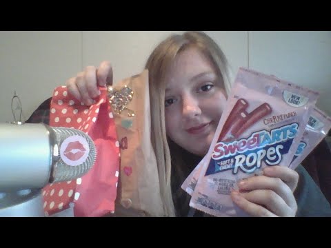 ASMR-What I got for Valentine's Day (crinkling, whispering, etc.)