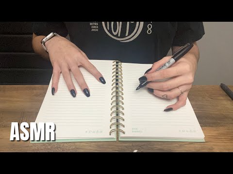 ASMR | crinkly paper sounds, ripping and tapping, writing & marker sounds | ASMRbyJ