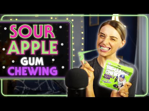[ASMR] Chewing Gum / Bubble gum / Gum Chewing Sour Apple Flavour!!