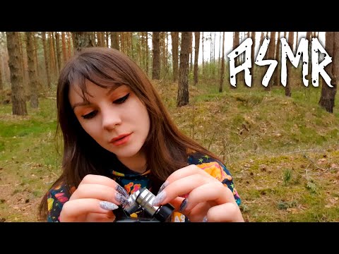 ASMR Mic Tapping and Touching, Hand Sounds 💎Nature Sounds, Birds Singing