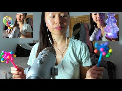 ASMR GENTLE Tapping & Relaxing Sounds w. MULTI-COLOR/ HALOGRAPHIC ITEMS (Whispering)