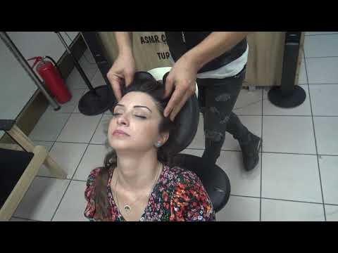 ASMR soothing female chair massage & face, eyebrow, throat, neck, ear, sleep massage & soft massage