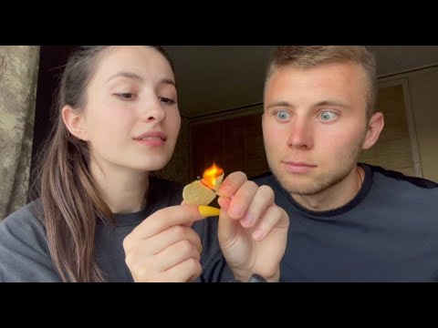 Asmr 100 triggers in one minute with my cousin