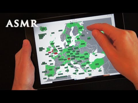 ASMR 1hr Geography Quizzes - Europe - iPad Tapping