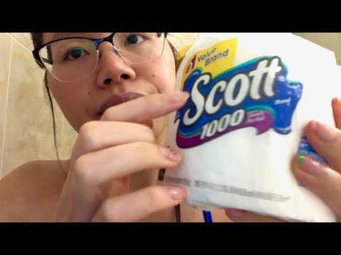 ASMR *Bathroom Tiingles* UP CLOSE, LO-FI TAPPING on Products in My Bathroom (Semi-fast) + Whispering