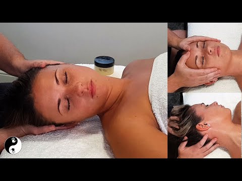 [ASMR] Head, Scalp & Face Massage with Hair Play To Send YOU To Sleep [No Talking][Relaxing music]